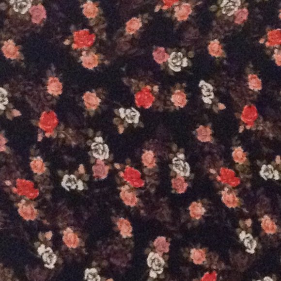 Guess Floral Blouse black/orange floral print.  XS - Picture 2 of 11